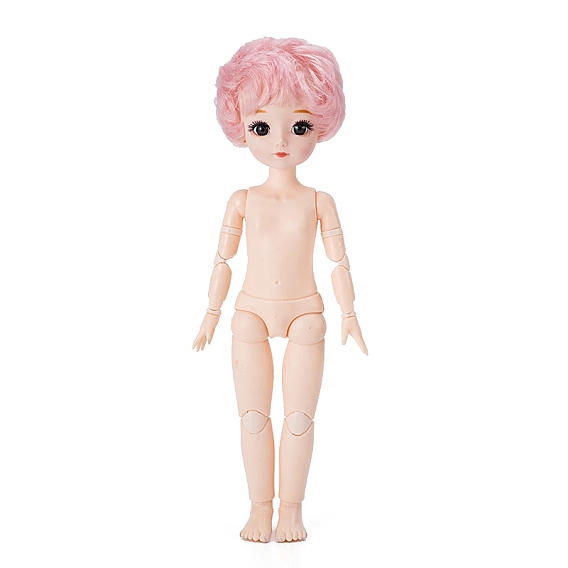 Фигурка девушки из пластика, с головой и длинной/короткой кудрявой прической, для маркировки аксессуаров для кукол bjd