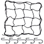 Elastic Trellis Netting, with Hooks, Flexible Grow Netting Support, for Garden Grow Tent and Crops