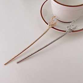 Exquisite Deer Horn Alloy Hairpin - Ancient Style Hanfu Hair Accessories.