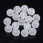 Transparent Corrugated Melon Acrylic Beads, AB Color Plated, Round