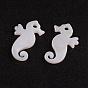 Natural White Shell Mother of Pearl Shell Charms, Sea Horse