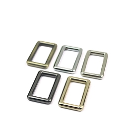 Alloy Slider Buckles, Adjustable Buckle Fasteners, for Strap Leathercraft Bag Belt, Rectangle