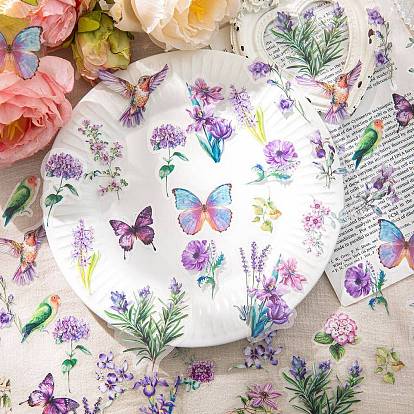 60 шт. 20 стили декоративные наклейки с цветами и бабочками для домашних животных, для скрапбукинга, дневник путешествий