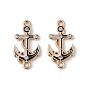 Alloy Enamel Connector Charms, Anchor Links with Crystal Rhinestone, Light Gold, Cadmium Free & Nickel Free & Lead Free