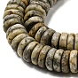 Natural Pyrite Beads Stands, Dyed, Rondelle