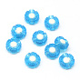 Transparent Flower Acrylic Beads, Bead in Bead, 9~10x10x4mm, Hole: 2mm, about 1960pcs/500g