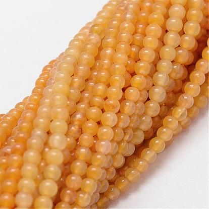 Natural Topaz Jade Beads Strands, Round