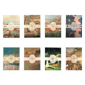 50 papier de scrapbooking pcs, pour scrapbook album bricolage, papier de fond, décoration de journal intime, rectangle avec motif paysage