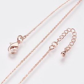Ожерелья с длинной цепочкой из латуни, с застежкой омар коготь, без никеля , овальные