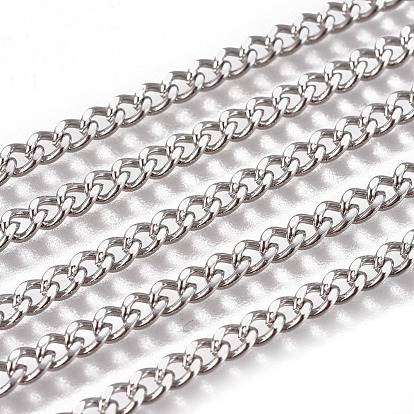 304 cadenas de atrio de acero inoxidable hechas a mano, cadenas retorcidas, sin soldar, facetados