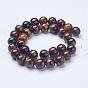 Natural Tiger Eye Beads Strands, Grade AB, Round