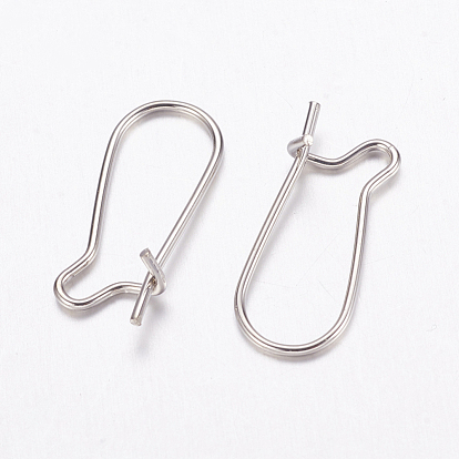 Brass Hoop Earrings Findings Kidney Ear Wires, Lead Free and Cadmium Free