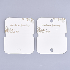 Cardboard Display Cards, Used For Necklace and Earring, Rectangle
