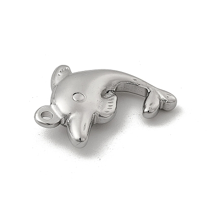 Vacuum Plating 201 Stainless Steel Charms, Dolphin Charm