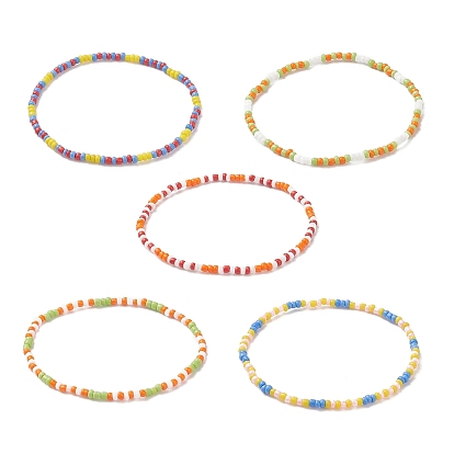 Стеклянные бисера браслеты простирания, браслет конфетного цвета для женщин