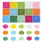 180G 15 Colors Baking Paint Glass Seed Beads, Round