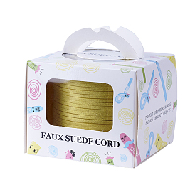 Eco-Friendly Faux Suede Cord, Faux Suede Lace, with Glitter Powder