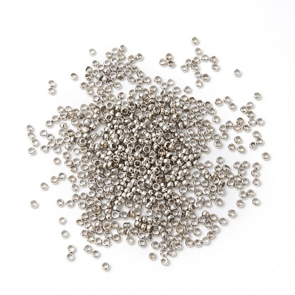 Perles à écraser en laiton , rondelle, 2x2mm, Trou: 1mm