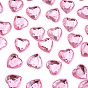 Imitation Taiwan Acrylic Rhinestone Cabochons, Flat Back & Faceted, Heart