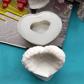 DIY Silicone Molds, Resin Casting Molds, For DIY UV Resin, Epoxy Resin Home Decorations Making, Heart with Wing