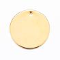 201 Stainless Steel Stamping Blank Tag Pendants, Flat Round