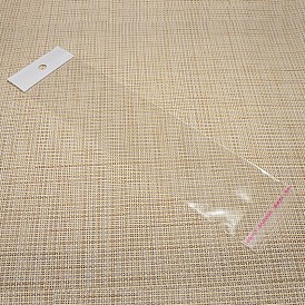 Transparentes sacs rectangle auto-adhésif en cellophane pour les cartes d'affichage de collier, 27.5x6.5 cm, épaisseur unilatérale: 0.2 mm, mesure intérieure: 22.5x6.5 cm