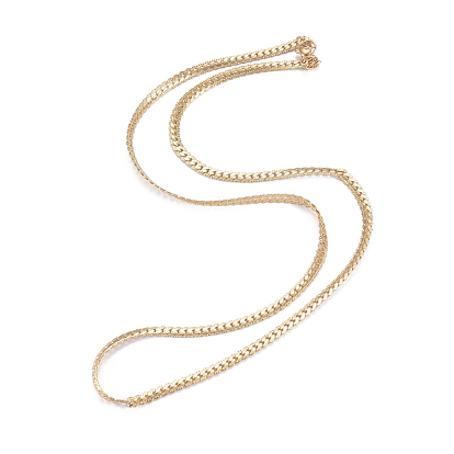 Men's 201 Stainless Steel Cuban Link Chain Necklaces, with Lobster Claw Clasps, Textured