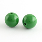 Chunky Bubblegum Round Acrylic Beads, 6mm, Hole: 1.5mm, about 4100pcs/500g