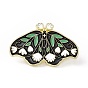 Pin de esmalte de mariposa, insignia de aleación chapada en oro para ropa de mochila