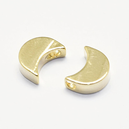 Long-Lasting Plated Brass Charms, Real 18K Gold Plated, Nickel Free, Moon