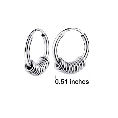 925 серьги-кольца из стерлингового серебра с круглыми бусинами для женщин
