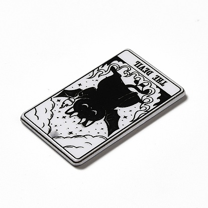 22Pcs 22 Styles Tarot Theme Printed Acrylic Pendants, Rectangle with Cat Pattern Charms