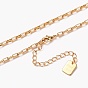 Brass Box Chain Necklaces, with Lobster Claw Clasps, Long-Lasting Plated, Word Good Luck