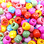 Mini Hair Bangs Rainbow Beads Clip, Small Plastic Hair Claws for Girls