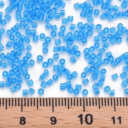 Transparent Glass Cylinder Beads, Seed Beads, Round Hole