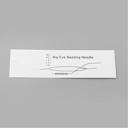 Cardboard Display Cards, Used For Big Eye Beading Needles