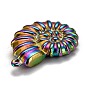 Ion Plating(IP) 304 Stainless Steel Pendants, Conch Shape, Rainbow