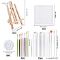 Painting & Drawing Kits for Kids, including Folding Pine Wood Tabletop Easel, Palette, Canvas Frame & Brush Pen