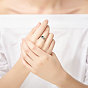 Cadena de anillo de dedo de plata esterlina ajustable 925 shegrace, con aaa circonio cúbico, Corazón y cuadrado