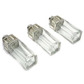 Flacons d'échantillons de parfum rechargeables en verre, contenant cosmétique de voyage carré