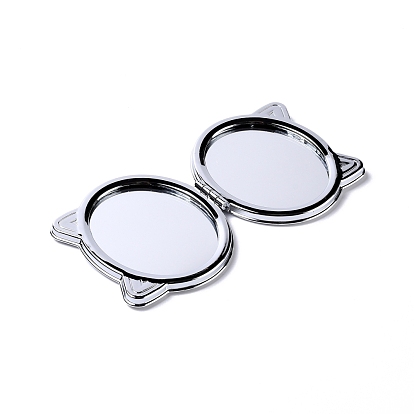 DIY Pig Special Shaped Diamond Painting Mini Makeup Mirror Kits, Foldable Two Sides Vanity Mirrors, with Rhinestone, Pen, Plastic Tray and Drilling Mud