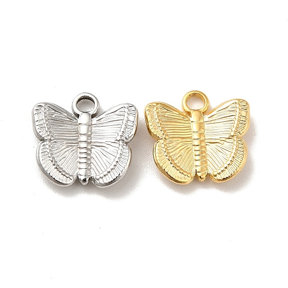 304 Stainless Steel Pendants,  Butterfly Charms