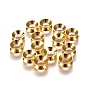 Laiton perles européennes, rondelle, Perles avec un grand trou   , 9x4mm, Trou: 4mm
