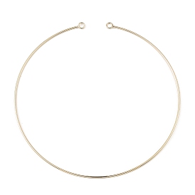 Brass Link Necklace Makings, Minimalism Rigid Necklace, Ring