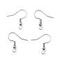 316 Surgical Stainless Steel Earring Hooks, with Horizontal Loop