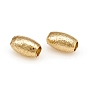Brass Spacer Beads, Long-Lasting Plated, Oval