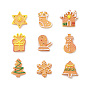 Navidad resina opaca y plástico imitación galletas decoden cabujones, arena marrón