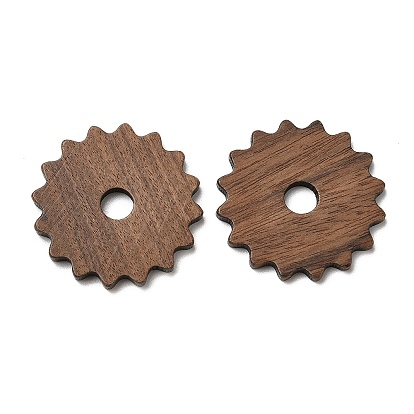 Walnut Wood Pendants, Gear Charm