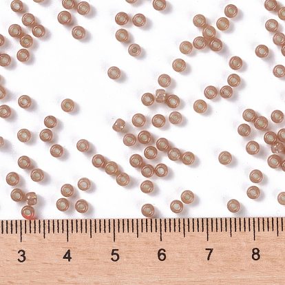Cuentas de rocailles redondas miyuki, granos de la semilla japonés, 11/0, alabastro plateado