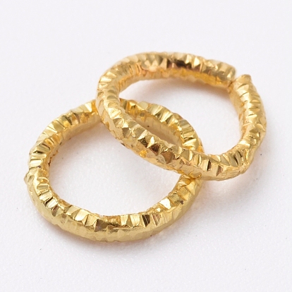 Iron Textured Jump Rings, Open Jump Rings, for Jewelry Making